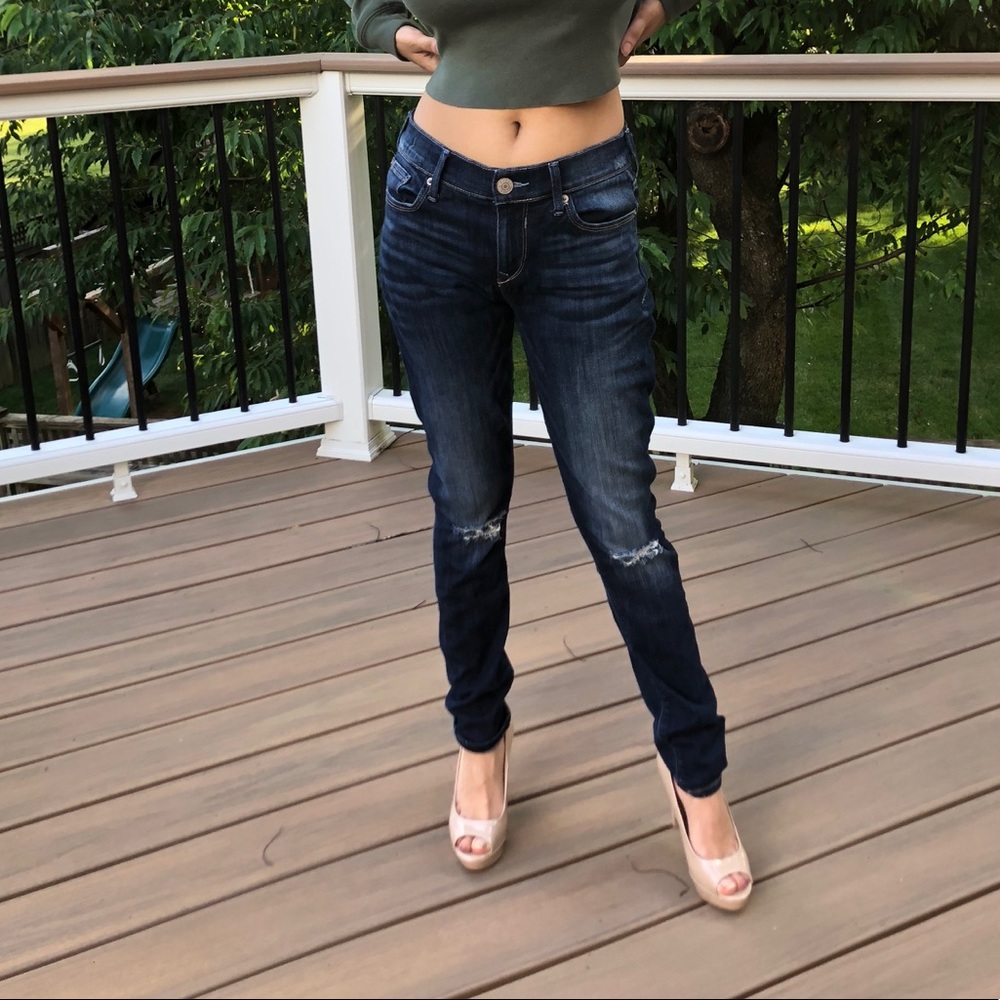 Express Distressed Jean Legging - image 1